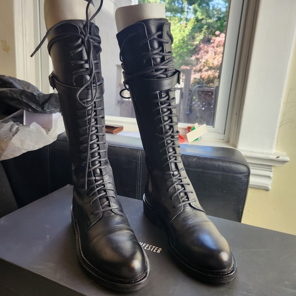 Ann Demeulemeester Knee High Lace Up boots size 36.5 BNWB - Picture 11 of 15